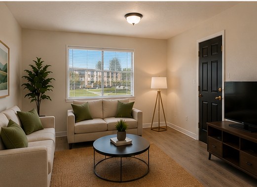 Bright open living room